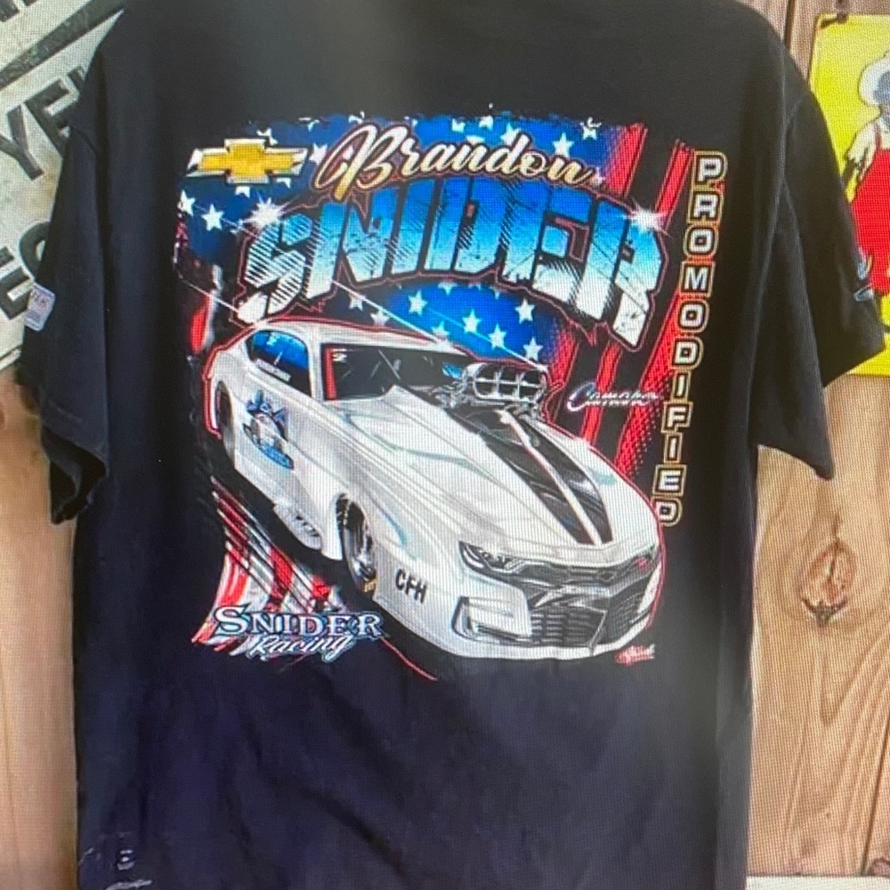 Gildan Black Snider Racing Graphic Tee